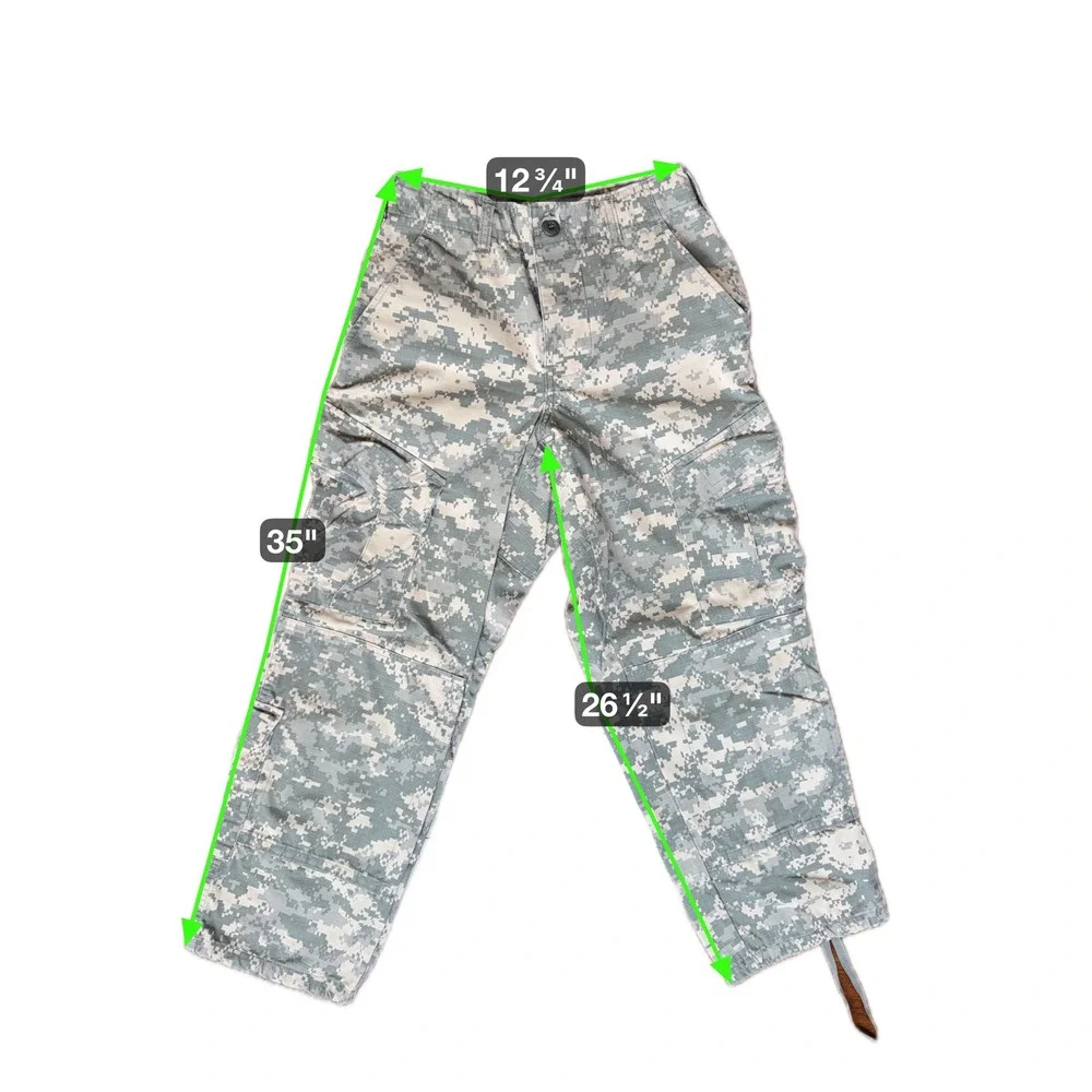 US Military Digital Camo Cargo Pants‎ X-Small X-Short NSN 8415-01-519-8277